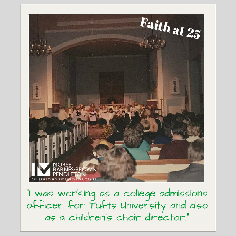 Morse's tweet photo. #MBBPat25 In addition to earning her J.D., Faith Kasparian also earned her B.M. from the @necmusic, so it's no surprise that at 25 she was a children's choir director, in addition to working as a college admissions officer! https://t.co/dS8AhFaQYM https://t.co/QqWBuzpnie