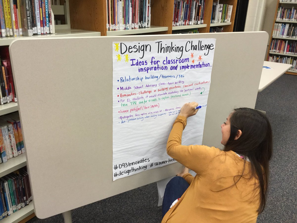 <a href="/mcgratc/">Colleen McGrath</a> added to our #designthinking poster along with many other #ccsd93 teachers 😊 #SummerTech2018 #d93Innovates