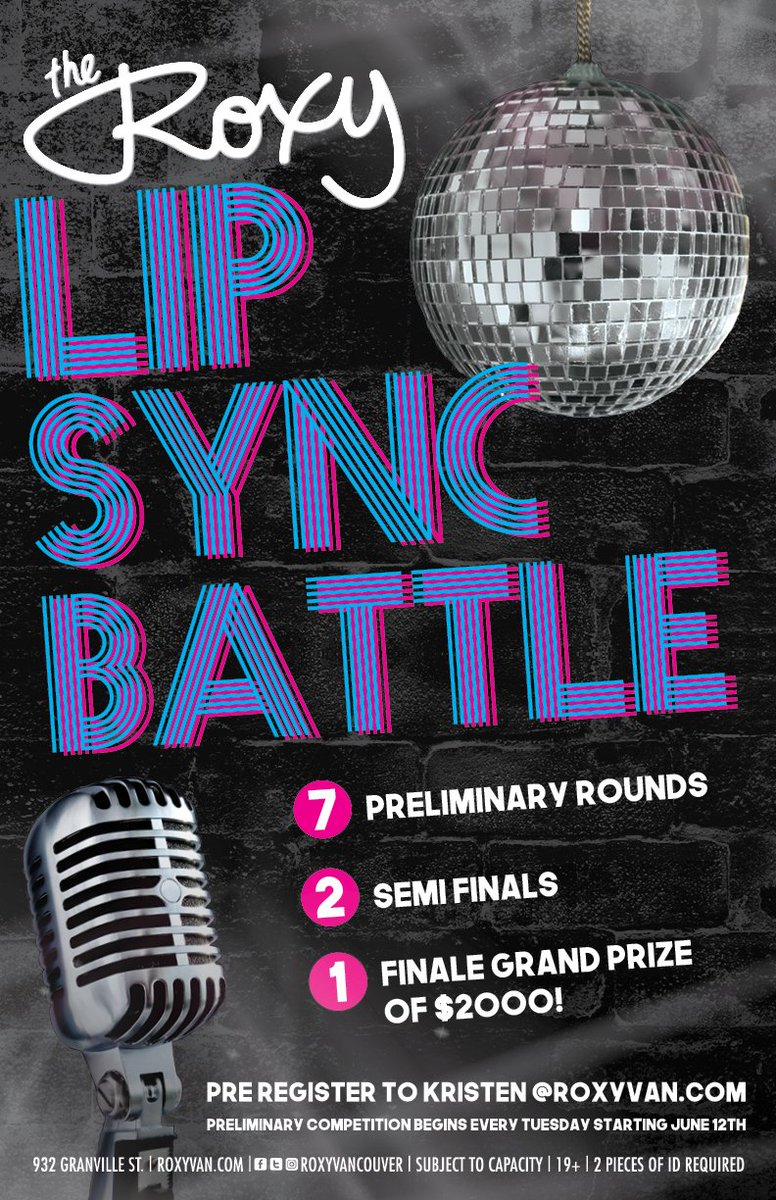 jimgordontv's tweet photo. The stage is yours!! 
#lipsyncbattle starts tonight @RoxyVancouver 9pm. 
@reallyjoeleary @TravelGuysTV @vancityhotsheet #lipsync #theroxy #granvillestreet https://t.co/4AqWlBcKCX
