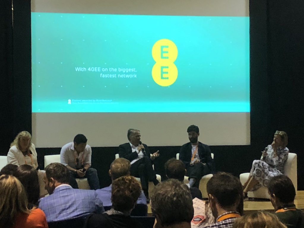 Everyman's very own Head of Marketing, Hoss is discussing what cinema screen advertising does well and what it can do even better at <a href="/CineEuropeBCN/">CineEurope</a> #CineEurope2018"
