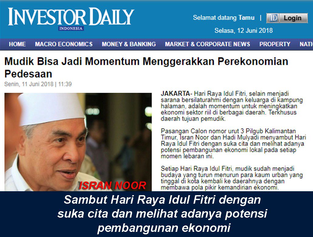 BadarIklima's tweet photo. Sangat cermat, inilah sosok pak Isran dlm menilai momentum lebaran sbg potensi tersendiri dlm pembangunan ekonomi
@IsranNoorCenter 
#MenujuKaltimBerdaulat #IsranHadi https://t.co/TLEsJeqy5n