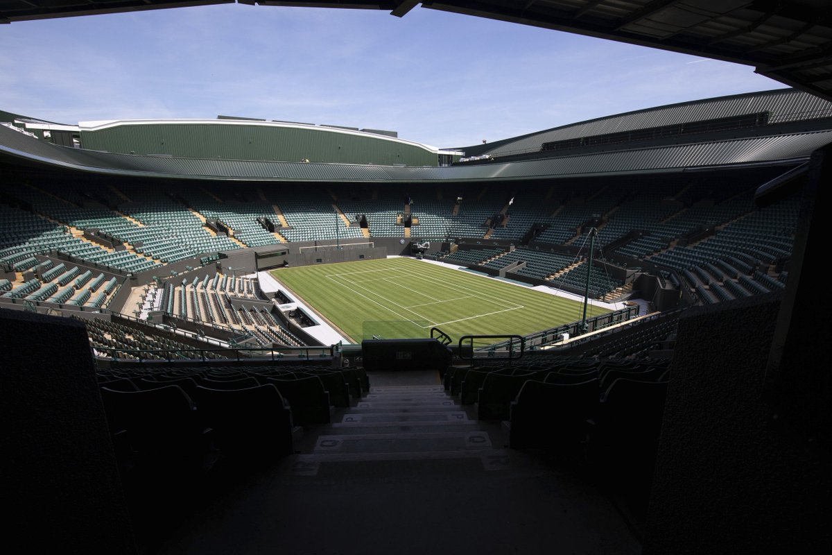 Wimbledon's tweet photo. After a second year of construction work, No.1 Court is ready for The Championships 2018 🙌

#Wimbledon https://t.co/HMrh2x185m