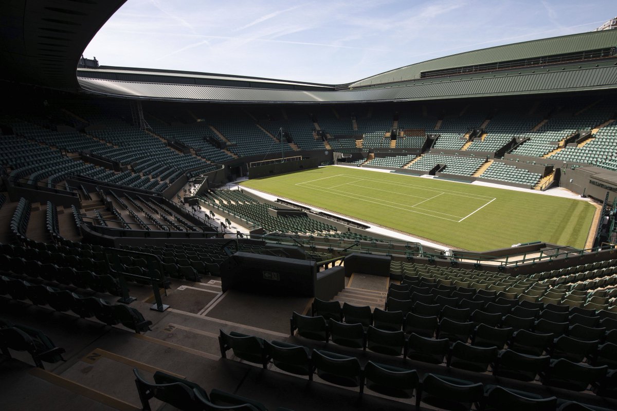 Wimbledon's tweet photo. After a second year of construction work, No.1 Court is ready for The Championships 2018 🙌

#Wimbledon https://t.co/HMrh2x185m