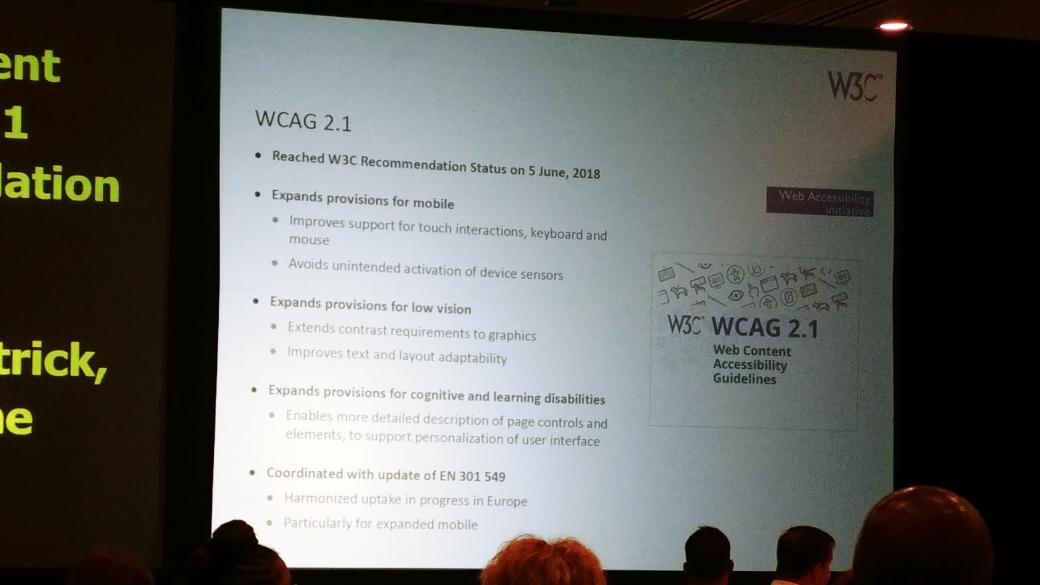 #WCAG 2.1 is out! 6/5/2018, are you in the know? #a11y #mobile, #cognitive and #visual updates. Coordinates with EN 301 549. Contact <a href="/eSSENTIa11y/">eSSENTIAL Accessibility</a> for #training