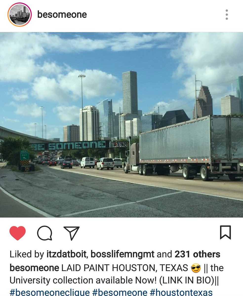 HounityBrand's tweet photo. GM H-Town! #BESOMEONE back at it w/ the fresh paint. Y'all be sure to follow him on Twitter &amp; IG!
#HOUNITY https://t.co/1GMB5JrYc2