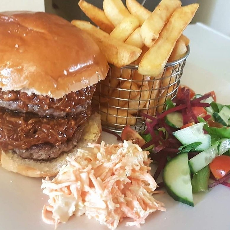 Pulled pork burger available Wednesday at rumblin tums cafe fish hill boston #burgers <a href="/CafeTums/">kings head freiston</a> <a href="/DaleBroughton3/">Dales catering</a>