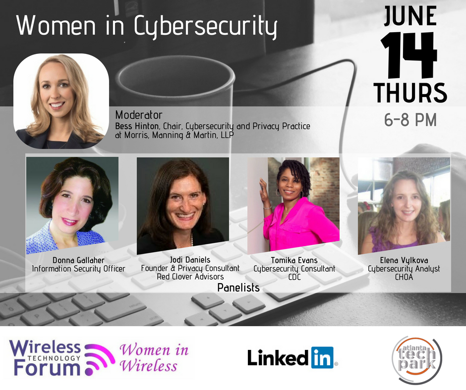 This week is the #WomenInWireless #CyberSecurity meeting <a href="/107ATP/">Atlanta Tech Park</a>! Be sure to RSVP! $10 secures your seat + food and beverage. #Events #ATL #Netweking #WIrelessWomen #WomenInTech wirelesstechnologyforum.org/women-in-wirel…