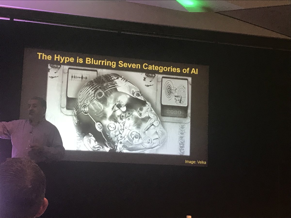 JoTurnerprop1's tweet photo. Rohit Talwar gave mind-blowing final keynote speech about #AI + future of financial services at #FTDisruptiveTechForum today. Very thought-provoking - in 5-10 years we could have organisations powered by #AI. Biggest challenge is changing corporate mindsets. https://t.co/Yw7yKBNPSg