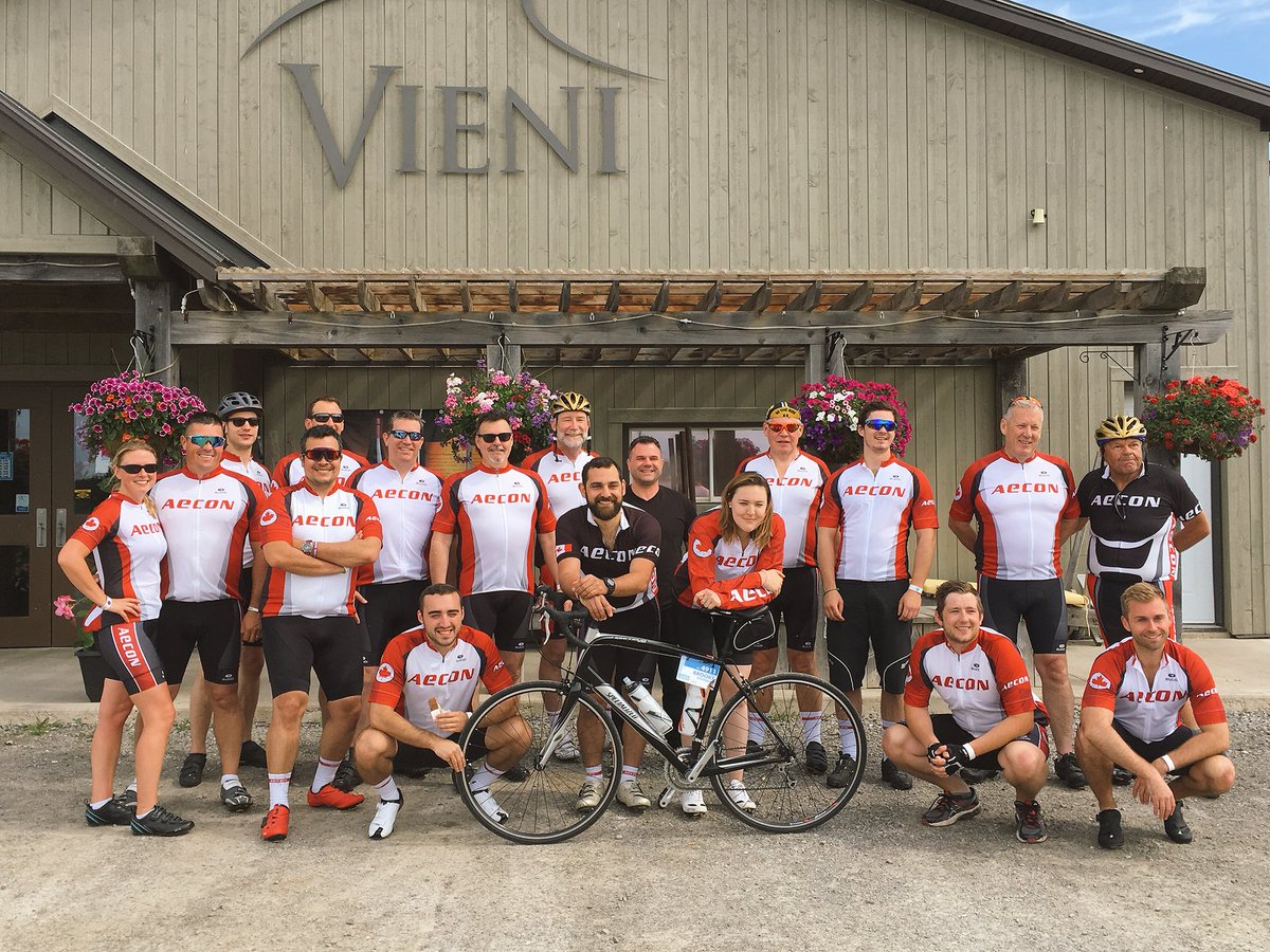A great day at Vieni, for a great cause! Thank you team Aecon! #rideforcancer