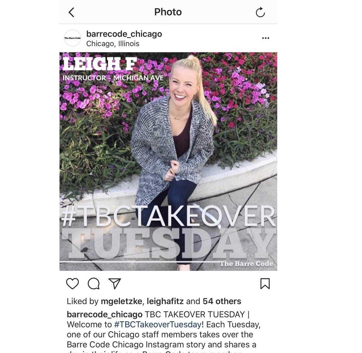 MSUPompon's tweet photo. Hey! We know her! βΊοΈ Alumna @LeighAFitz is taking over @BarreCode_CHI Instagram today! πͺπΌβ¨ Follow along with Leigh & give Barre Code Chicago some love π #MSU #MSUpomponLOVE #BarreCodeBabe #BarreCode #BarreCodeChicago https://t.co/2lz3X1FSKu