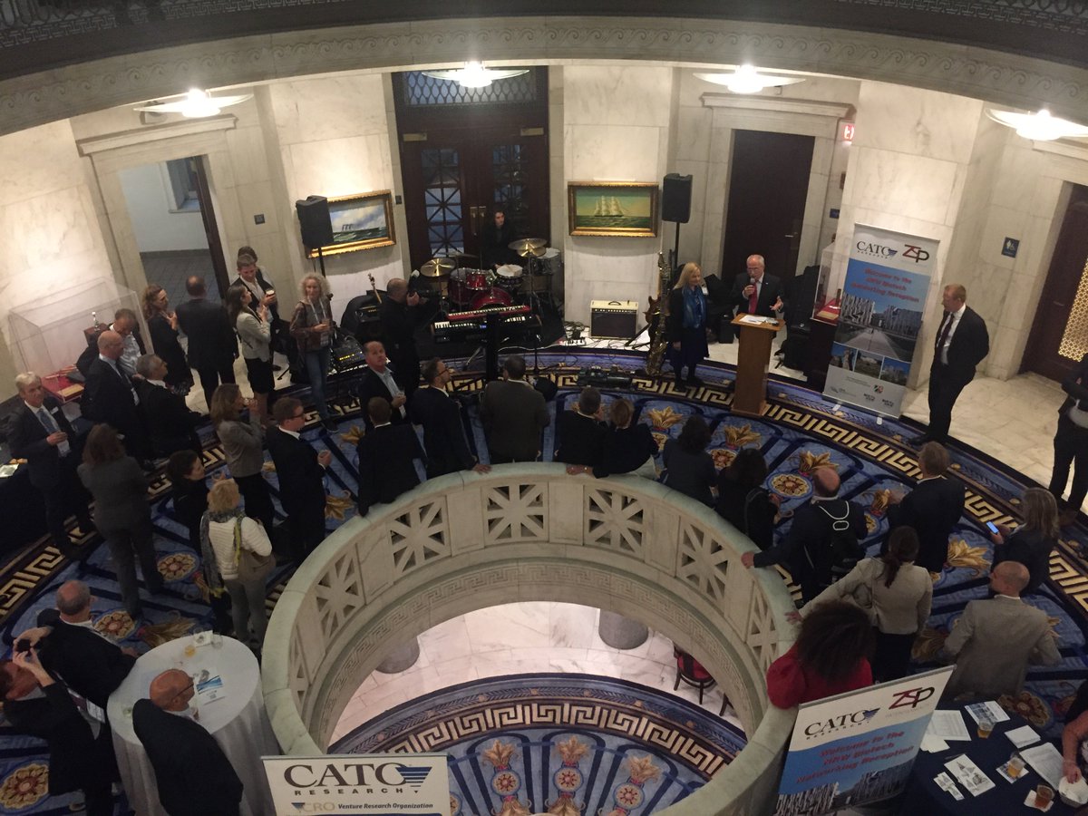 Allucent_CRO's tweet photo. #CatoResearch & BIO #NRW hosted a wonderful reception at #BIO2018 International at Marriott's Boston Custom House last week: over 250 guests! Everyone enjoyed highly rated wines, delectable hors d'oeuvres, live entertainment by Cover Story Entertainment. @BIONRW @Cover_Story_Ent https://t.co/D3dBKZDTAO
