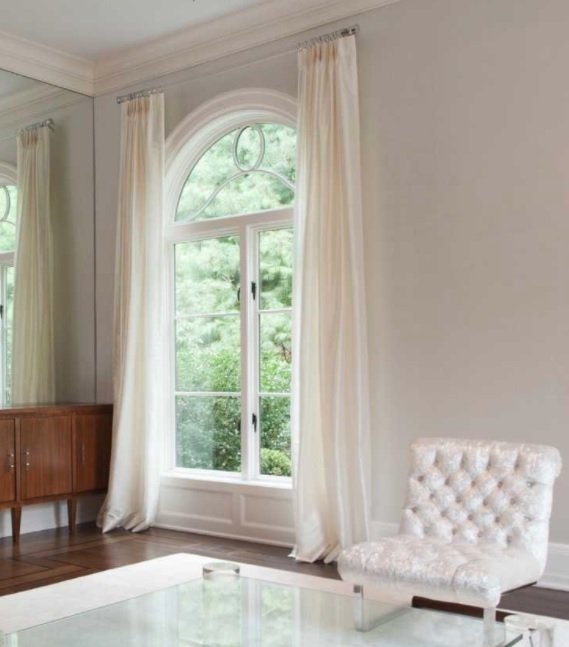 RegalDrapes's tweet photo. Casual elegance - flat panel drapery in silk dupioni fabric. #customdrapes #interiordesign https://t.co/RedfedaQGf