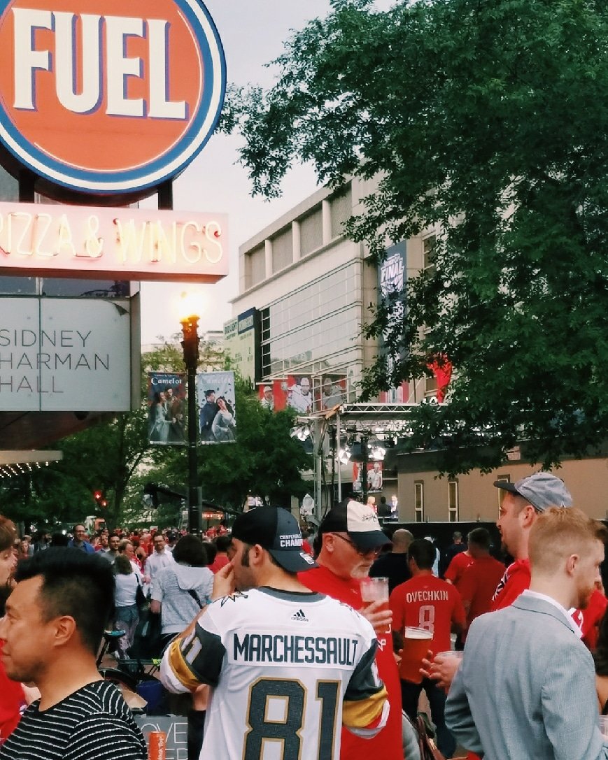 fuelpizza's tweet photo. An exciting day for Capitals' fans and D.C.'ers alike. Come see us after the parade to continue the celebration! #threecheersforthechamps #WashingtonCapitals #RockTheRed https://t.co/gJEDSj6xnH