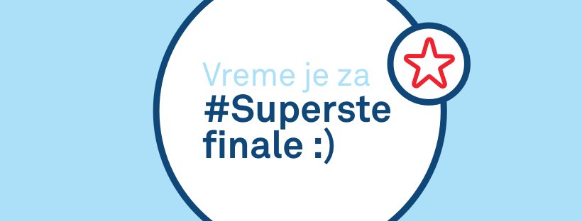 SupersteNet's tweet photo. #Superste finale je vreme odluke! 🤩
Vidimo se u petak u @ErsteBankSrbija, ali vas zbog ograničenog broja mesta pozivamo da se prijavite najkasnije do srede, 13.06. u 17h, prijavom na link - https://t.co/6xQ97LcyFB. 🙃 #radenasideje #verujusebe https://t.co/pIanTXX8HE