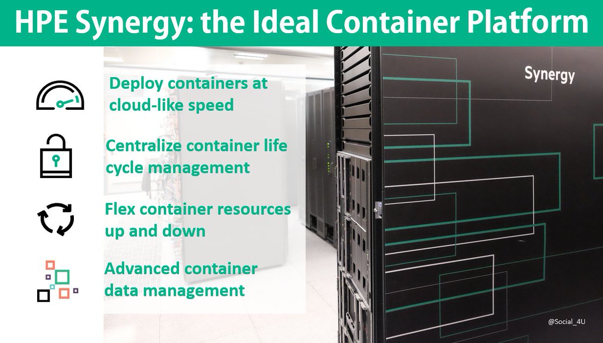 SBUCloud's tweet photo. Are you building a container #DevOps pipeline or deploying #Docker #containers at Large Scale? Think #HPESynergy ! Visit #HPE Booth S9 at #Dockercon SanFrancisco Today!
#HPEDocker @seandoconnell #CloudNative #Containers #HPEMTA #CaaS https://t.co/TVO4iqNrq3
