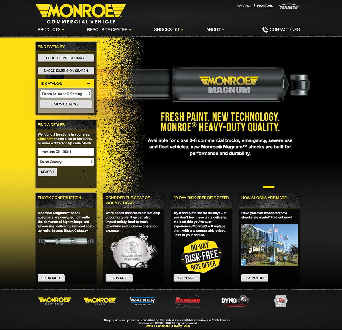 PinnMedia's tweet photo. Tenneco Launches New, Mobile-Friendly @MonroeShocks Commercial Vehicle Website. Check it out here: https://t.co/SxLki4freX https://t.co/OHv1IZn5CM