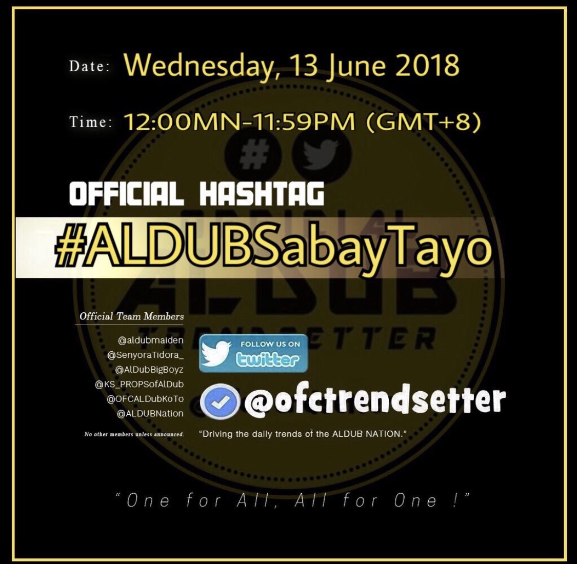 ALDUBNation's tweet photo. “Coming together is the beginning.
Keeping together is progress.
Working together is success.”
@aldenrichards02 @mainedcm 

#ALDUBSabayTayo @ofctrendsetter @SenyoraTidora_ @YayadubCloset @lidpok @Glynnchen https://t.co/cT84EIO3M0