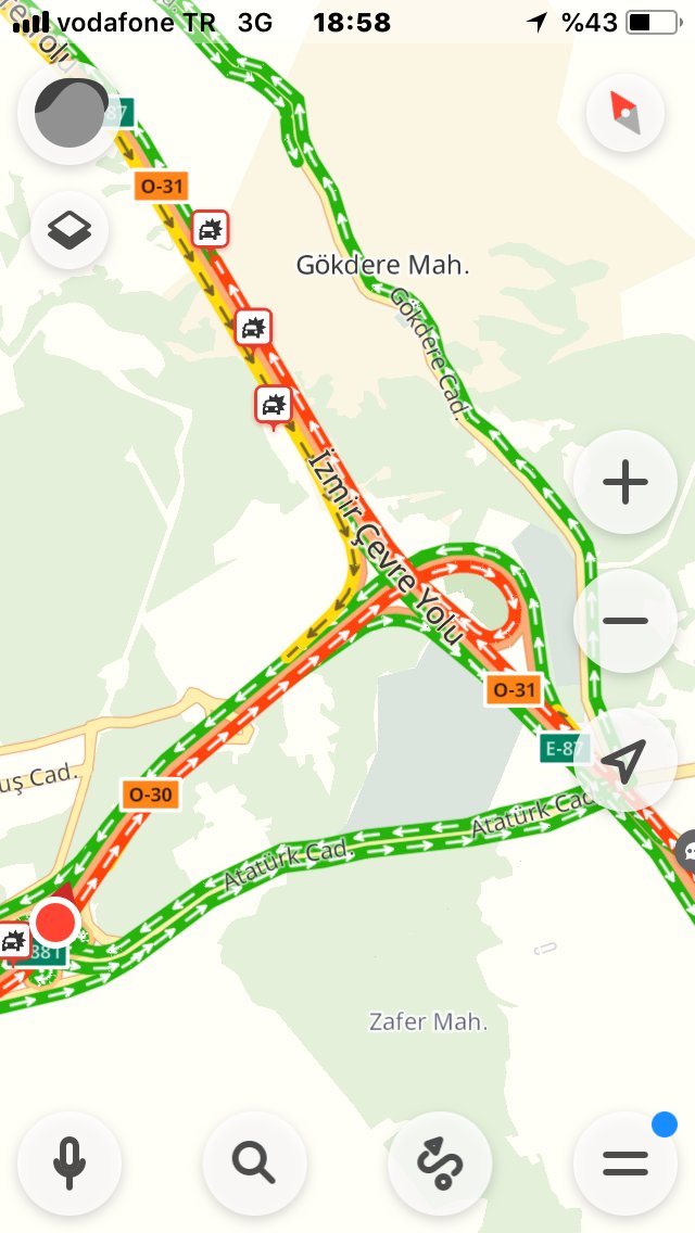 CanMerter35's tweet photo. @RadyoSivrisinek İzmir çevre yolu felç. 1,5 saattir kilit durumdayoz. https://t.co/7r3kOIfQW2