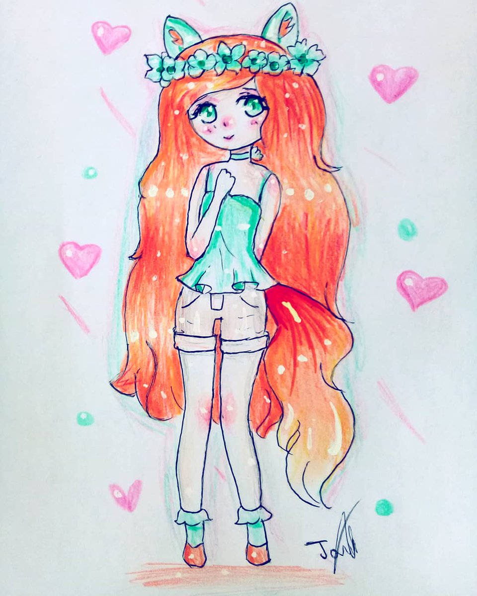 janethyuyi's tweet photo. Estos son mis #OC la de azul se llama luna y la de naranja se llama sol #kawaii #chibi  #OC ( no robar) https://t.co/UBAaoohl1b