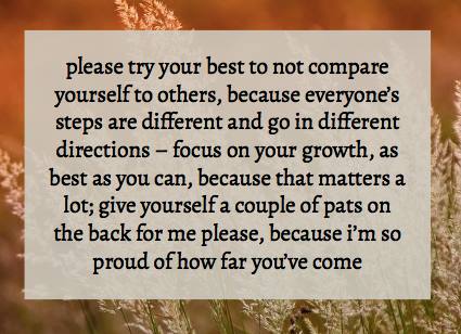 You HAVE come far! Be it just starting in #recovery or a long time #warrior, every #step, every #path, every #journey is unique and equally important. #giveyourselfsomecredit #edrecovery #bebold #dontcompare #beyour