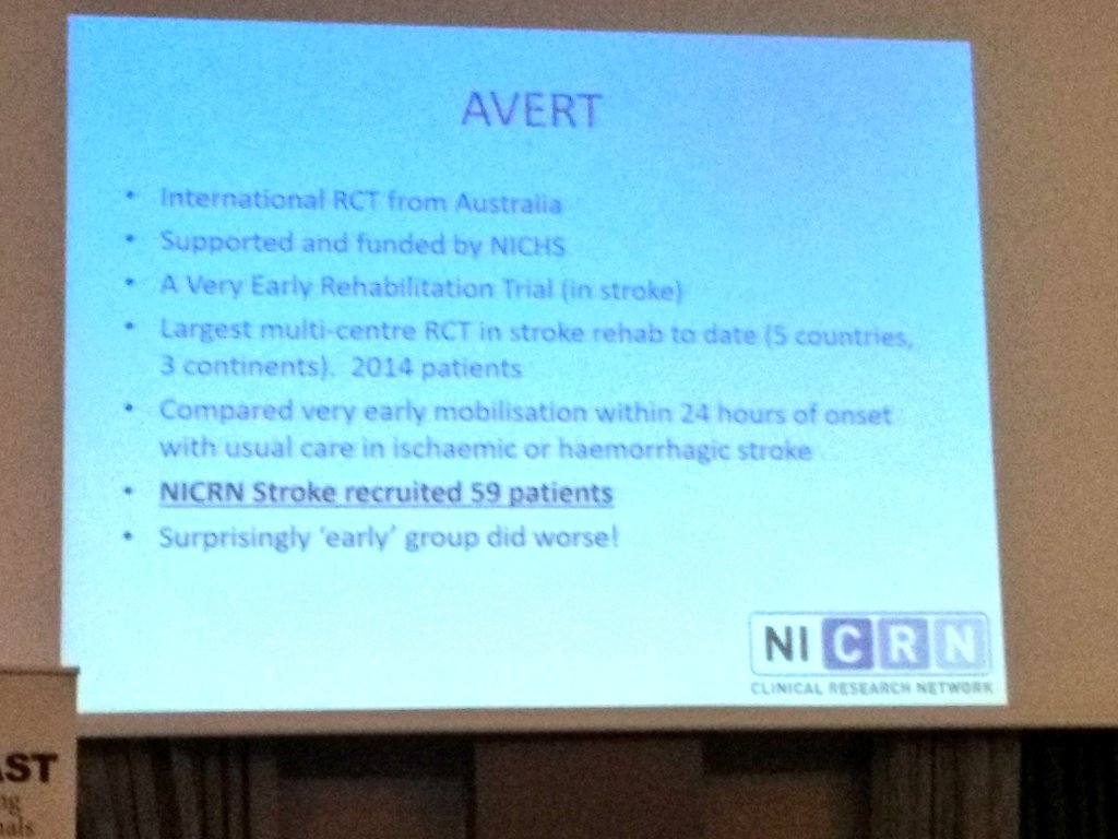 ShamimQuadir's tweet photo. Dr Michael Power talks important #NorthernIreland recruitment to the HEADPOST, AVERT and ESCAPE trials & how this takes a sustained commitment from the stroke workforce. He also touched on the upcoming MAGIC project (https://t.co/R5QEH0jD2R) #NISC18 @nimastStroke @UKStrokeForum https://t.co/aaRGbMIePC