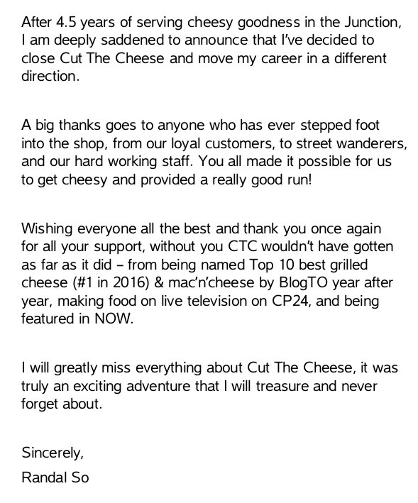 Thanks for all the support we love you #JunctionTO and sad to say goodbye