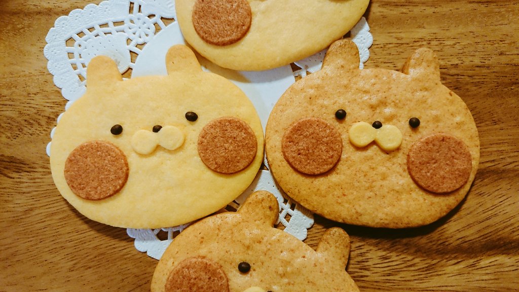 O Xrhsths こむぎ Sto Twitter うさまる うさこ クッキー 手作り 手作りお菓子 お菓子 着色料不使用 可愛い 味にも自信あり