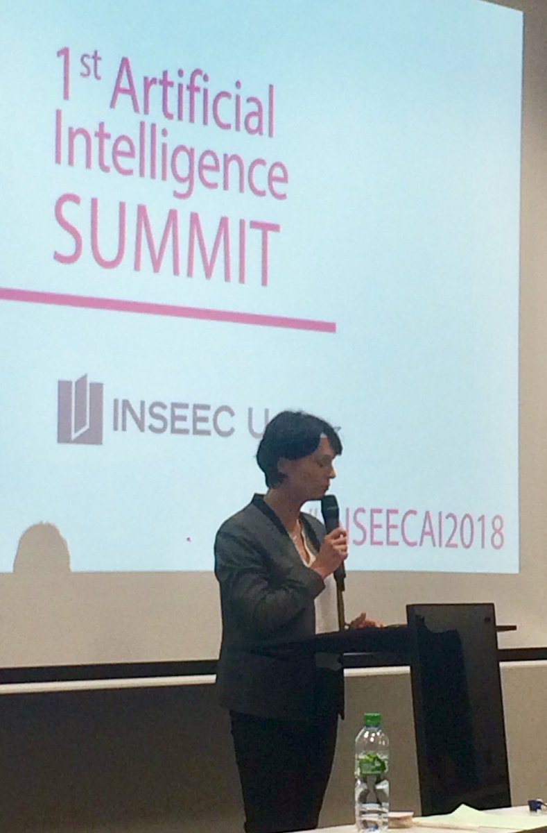 fadouce's tweet photo. « Important que la puissance publique s’intéresse à l’#IA  pour l’économie. Et pour la modernation des process administratifs »: @juliette_jarry VP numérique pour @auvergnerhalpes , affirme aussi la volonté d’éthique et de modernité ! 👏🏻 #INSEECAI2018 https://t.co/f1DikobqOq