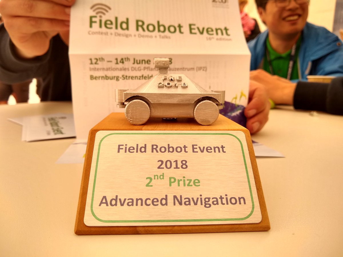 KaMaRoEngineer's tweet image. Kamaro belegt dem zweitem Platz im Task Advanced Navigation beim #FieldRobotEvent !