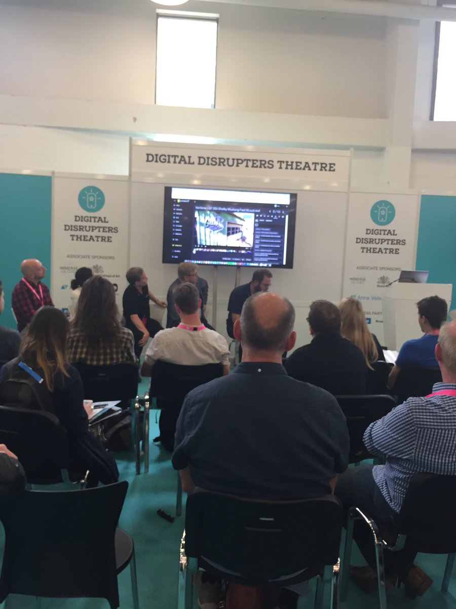 mpts_london's tweet photo. A demo from @ELEMENTSstorage on the Artificial Intelligence panel with their current software on the #DigitalDisrupters stage with @Broadcast_TECH @NMRUK’s #NeilAnderson @Tedial_MediaIT’s #EstherMesas & @ValossaInc’s #MikaRautiainen! #MPS2018 https://t.co/zhXpRJy1iv