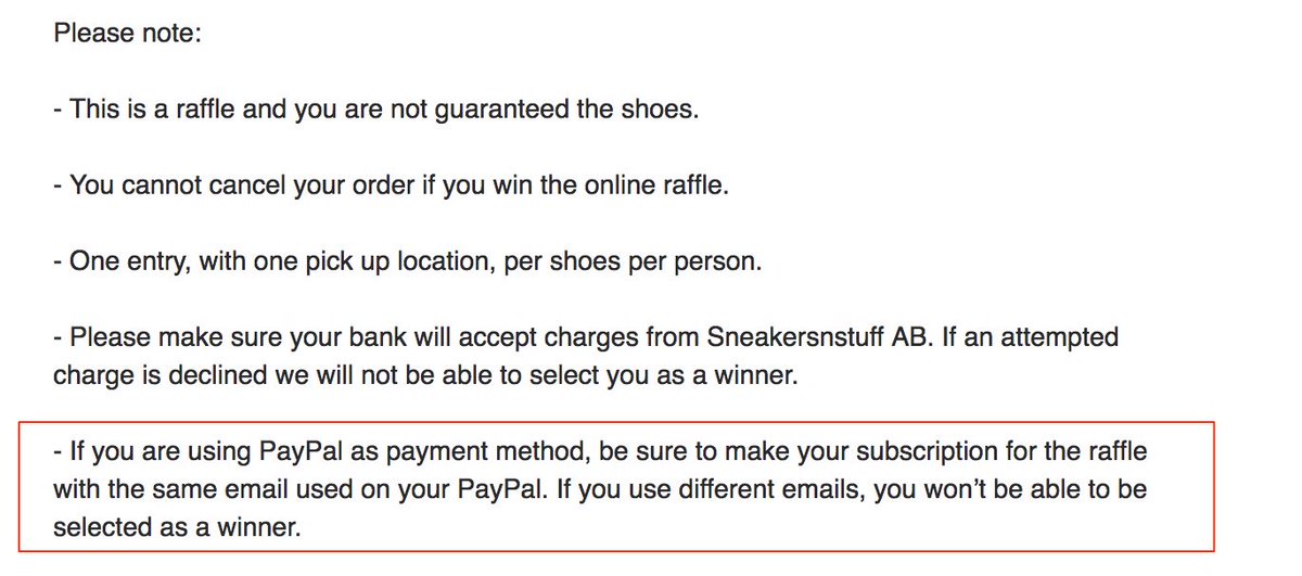 raffle sneakers n stuff