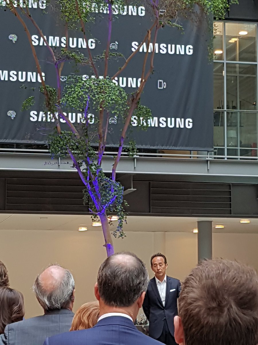 Always #inspiring to hear a speech on #innovation and #talent 
#CEO <a href="/Samsung/">Samsung Electronics</a> Young Sohn with <a href="/mounir/">Mounir Mahjoubi</a> and <a href="/rmauro18/">Roberto Mauro</a> 

Inauguration of Samsung's Innovation Center in Europe
