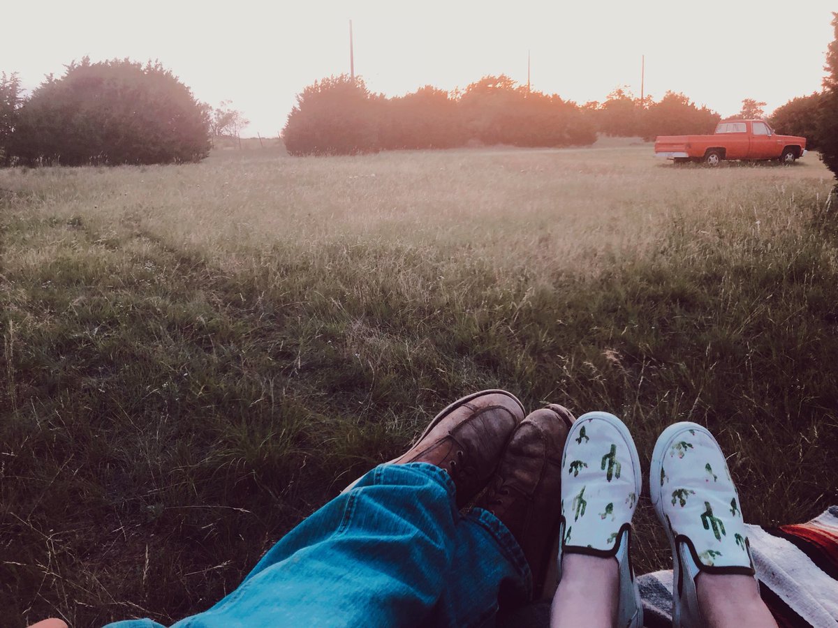 Last week was our 3rd anniversary &amp; we’re flat broke from paying the architect for our house plans. So instead of a fancy dinner we drove our to our land, parked where our house will be built, and ate sandwiches on the tailgate. Thank God I married this guy.