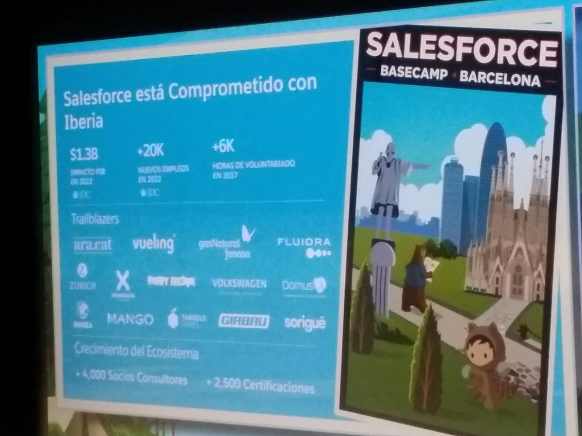 ramonmontanera's tweet image. Enhorabuena por el evento de #SalesforceBCN. Es un no parar de aprender cosas nuevas!!! Congrats a @salesforce