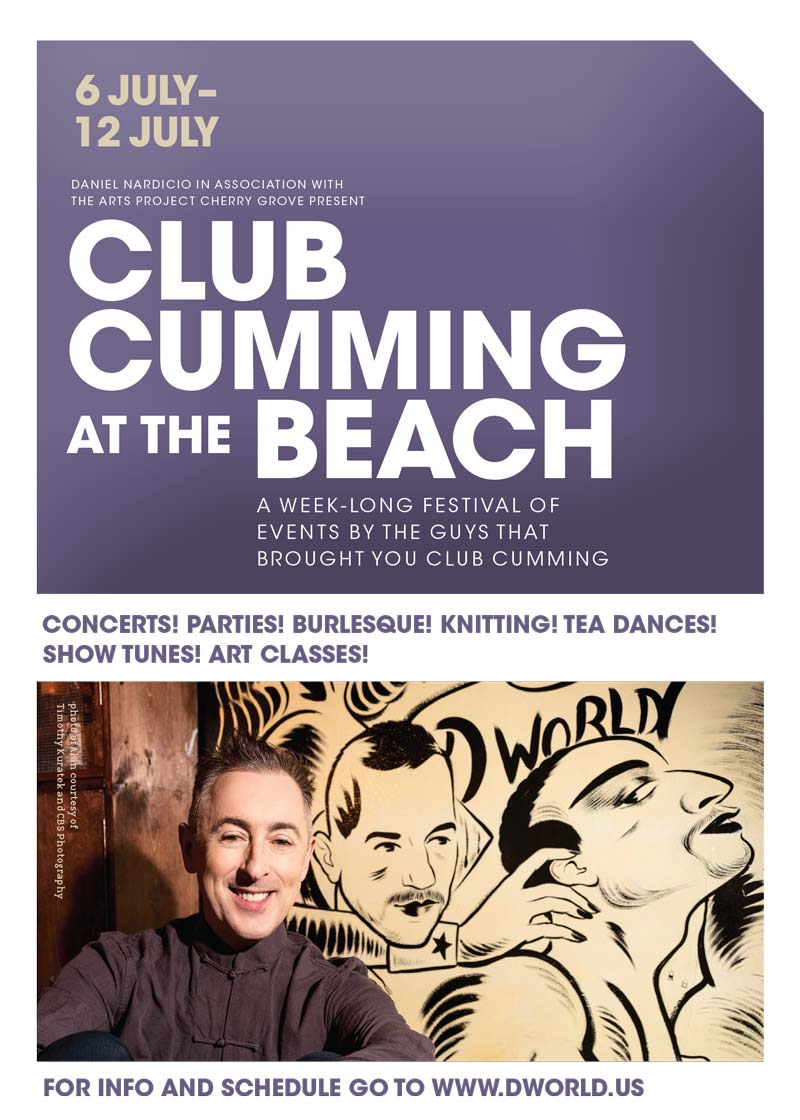 BelvedereMen's tweet photo. Coming up in Cherry Grove July 6th-12th, Club Cumming at the Beach! 
A week long festival of events brought to you by @Alancumming &amp; @danielnardicio 
Check out https://t.co/uYjoiL3VyP for tickets, then be sure to book with us and everything will be a short walk away!
#fireisland https://t.co/QFvPQu3LDT
