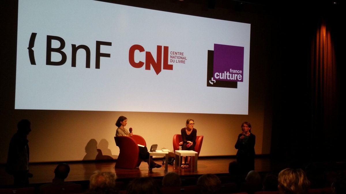 laBnF's tweet photo. Laurence Engel accueille Marie Darrieussecq et Lucile Commeaux pour la dernière des  #MasterclassesEcrivains @franceculture @LeCNL et @laBnF de la saison. https://t.co/nxv4008E73