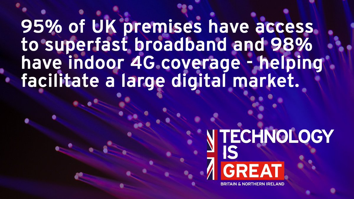 UKinUSA's tweet image. The UK is investing in #broadband infrastructure and rollout to support the businesses of the future. #TechIsGREAT #InvestinGREAT
