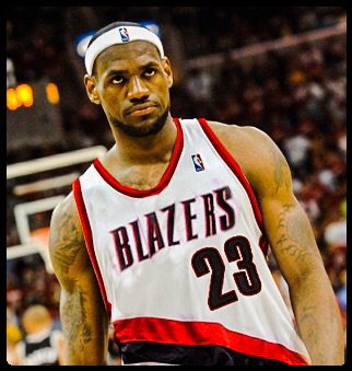 lebron james blazers
