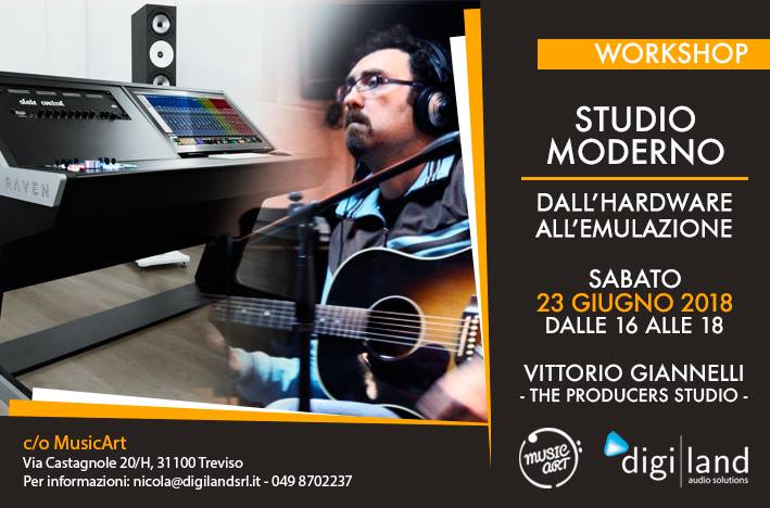 Digilandsrl's tweet image. WORKSHOP GRATUITO A TREVISO - POSTI LIMITATI!
L’essenza del Workflow moderno: dalle virtualizzazioni alla controparte hardware essenziale per un suono di spessore.
Verranno registrati dei pezzi musicali dal vivo per dimostrare interamente il workflow!
facebook.com/events/1784861…