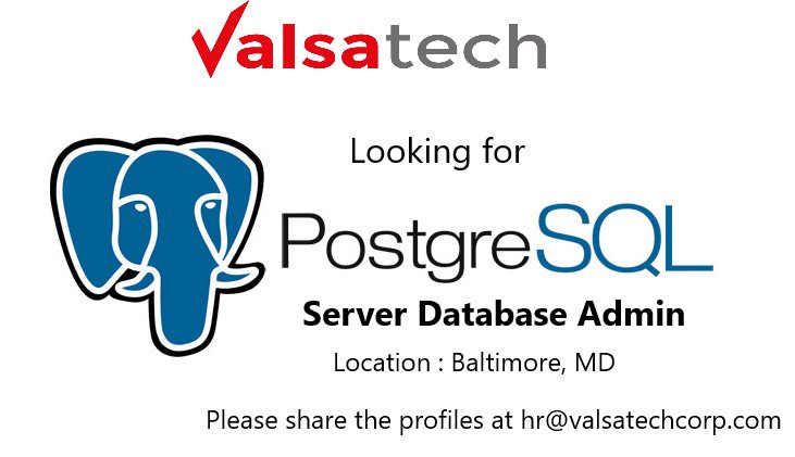 valsatechcorp's tweet photo. Please share the profiles at hr@valsatechcorp.com
Location: Baltimore, MD https://t.co/pmKCgXDspO