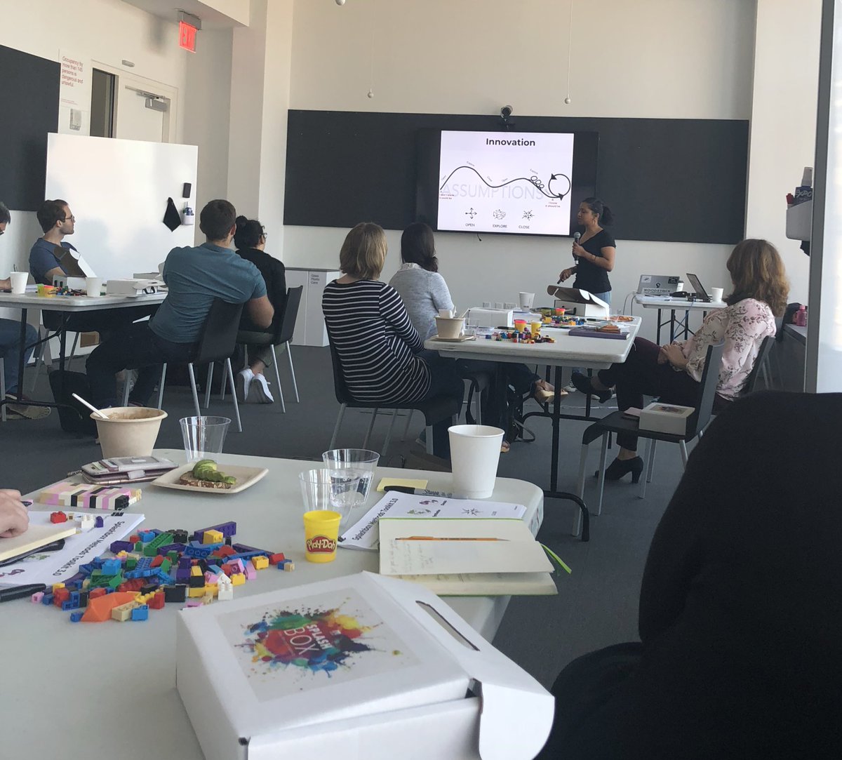 lauriekeith's tweet photo. Thinking outside the box today at @RGA - @AdCouncil’s #splashbox training on #innovation and #designthinking w/ @aribajahan, Ad Council’s Director of Innovation ✨ https://t.co/kbMIfWX2fI