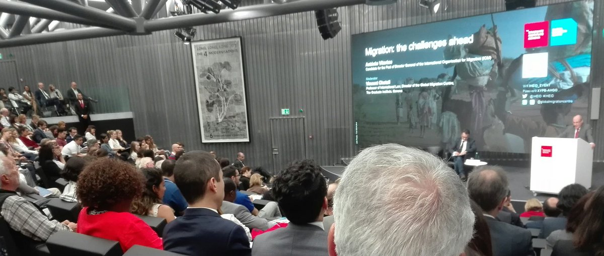 Vasili16's tweet photo. @IHEID @UNmigration @Portugal_UN #Migration: the challenges ahead
#values #GlobalCompacts #HumanRights #IHEID #integration #dialogue #Geneva
#Migrants = #scapegoats
#Fears #EULesvos
#refugeecodeweek https://t.co/XhwxoG5dxH
