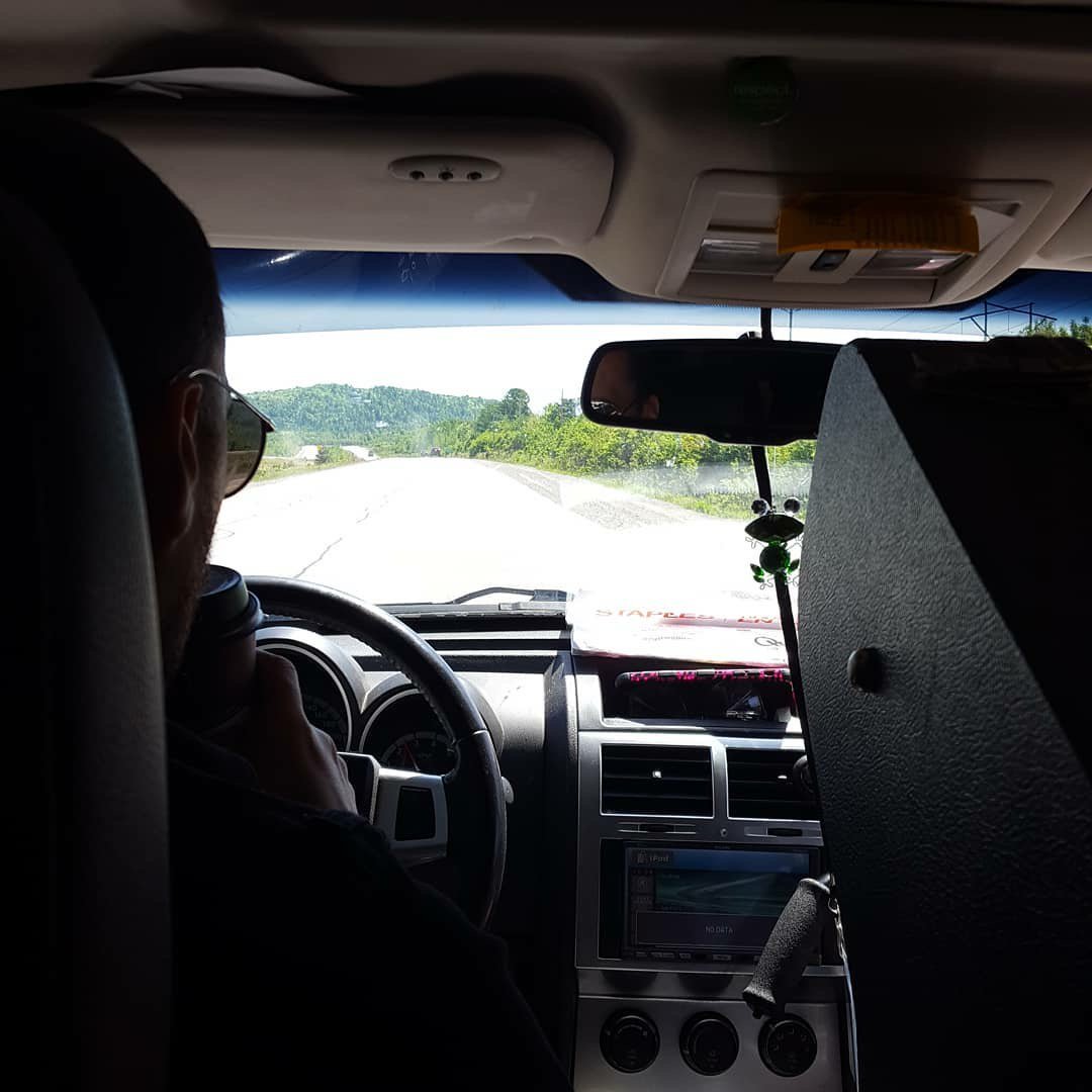 Adiresetback's tweet photo. A Dire Setback hitting the highway to Timmins Ontario, loaded up like sardines. https://t.co/jkpPjmN1gB