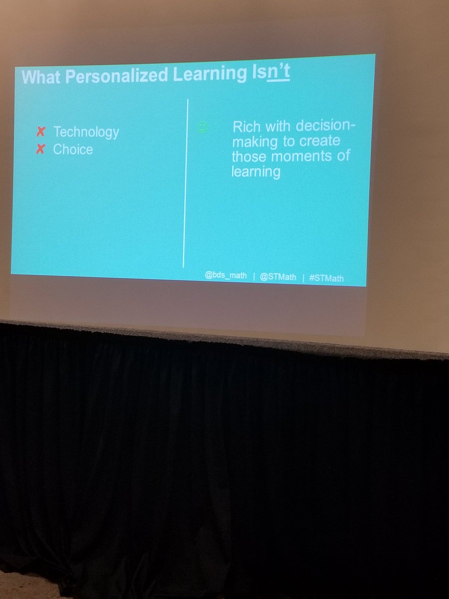 PDFSteph's tweet image. Personalized learning is about the decision making process of the student, not choices. Loving this session at #ignite2018