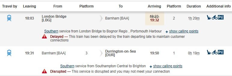 RobHewitt3's tweet photo. @SouthernRailUK so you're making me miss my connection in order to maintain customer connections? https://t.co/PehcHogNnm