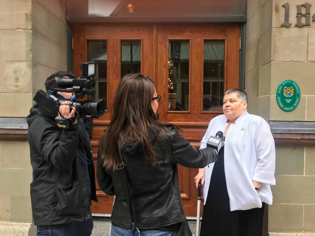 Interviewing CCB Access and Awareness NS Chair Pat Gates last week at the chapter’s 3rd Annual White Cane and Dog Guide Walk.