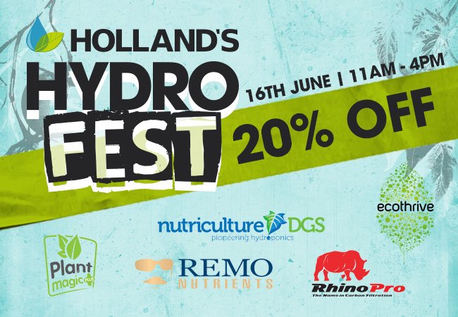 HollandHydro's tweet photo. 🤜BOOM! another brilliant offer for everyone who is coming along to #Hydrofest on June 16th to our #Manchester store. 20% off: @NutGrowSystems @RemoNutrients @Ecothrive @plantmagicplus  #Rhino Filters!  #hydroponics https://t.co/5hcBetElz0