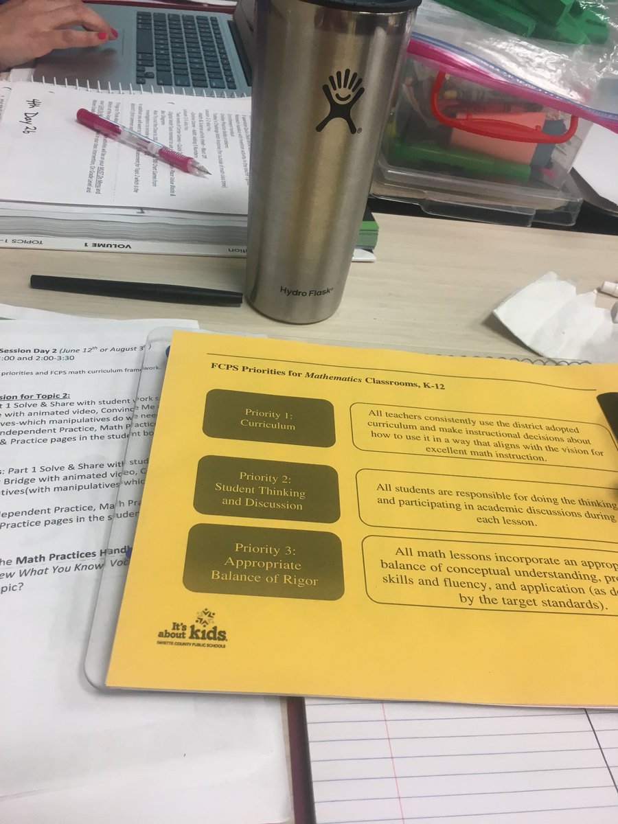 classroombell's tweet image. Fitting that coming back home to FCPS, my first training is in my old elementary school. #Envisions #FCPSmath