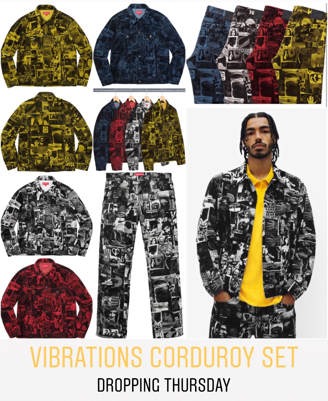 X 上的DropsByJay:「Supreme Vibrations Corduroy Trucker Jacket