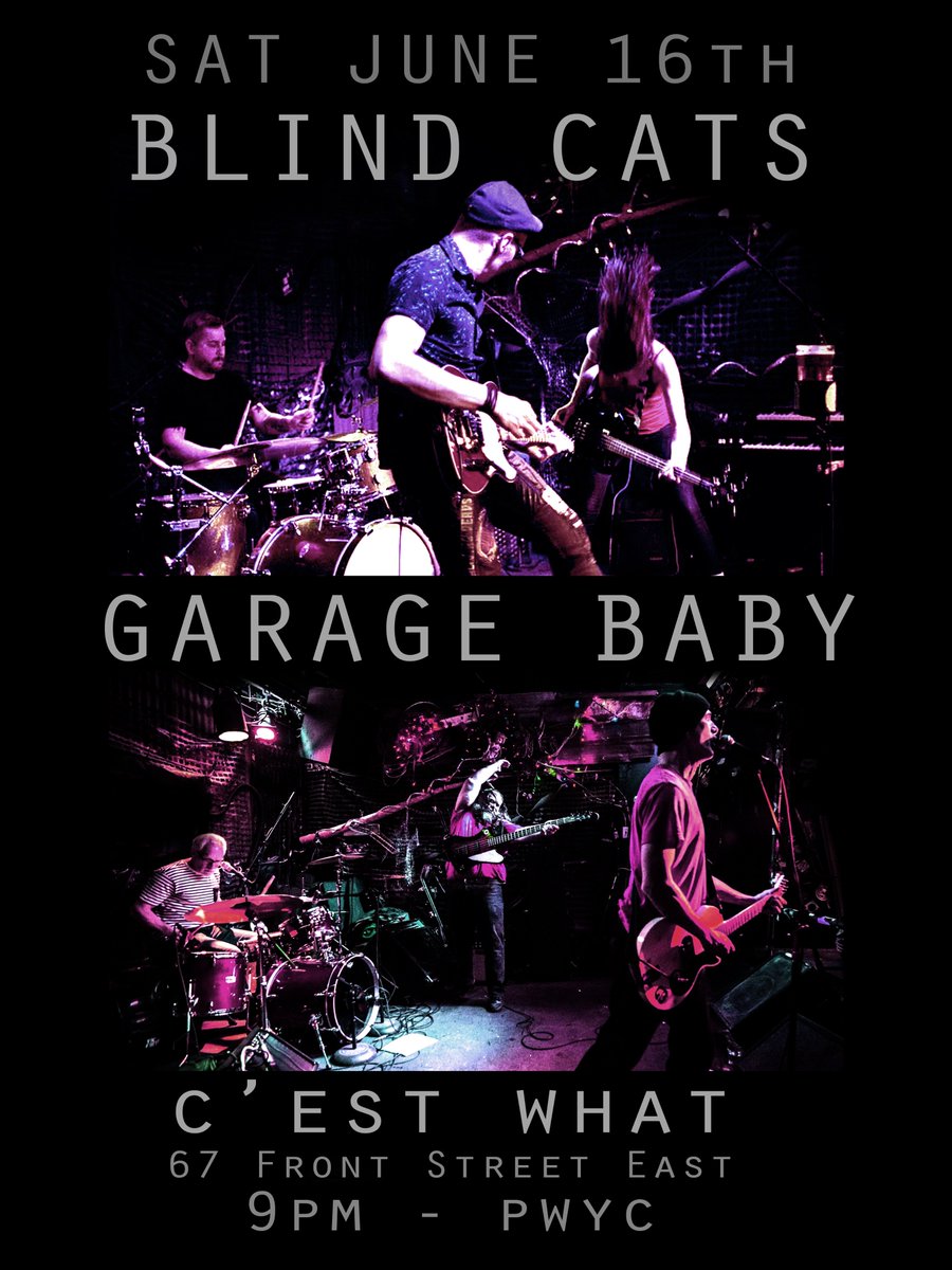C'est What? This Saturday. Our only Toronto date this summer. Come on down! #Toronto #RockAndRoll
